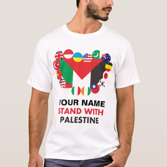T-shirt Nous Sommes Avec La Palestine (Devant)
