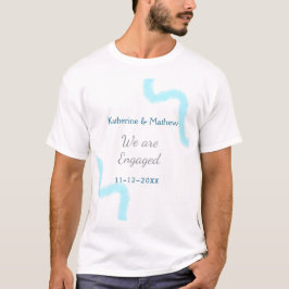 T-shirt Nous sommes engagés bleu gris aquarelle spirale st