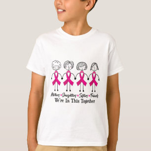 T-shirt Nous Sommes Ensemble Amis De La Famille Cancer Du