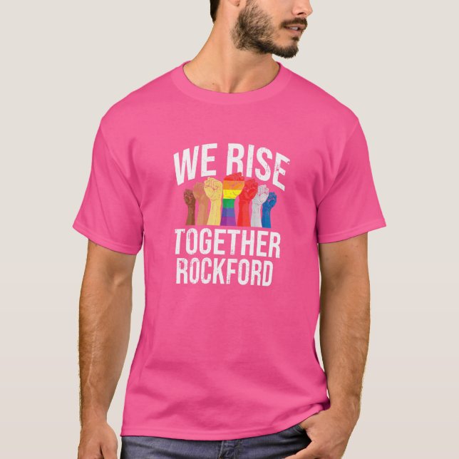 T-shirt Nous Sommes Ensemble Rockford Lgbtq Illinois Pride (Devant)