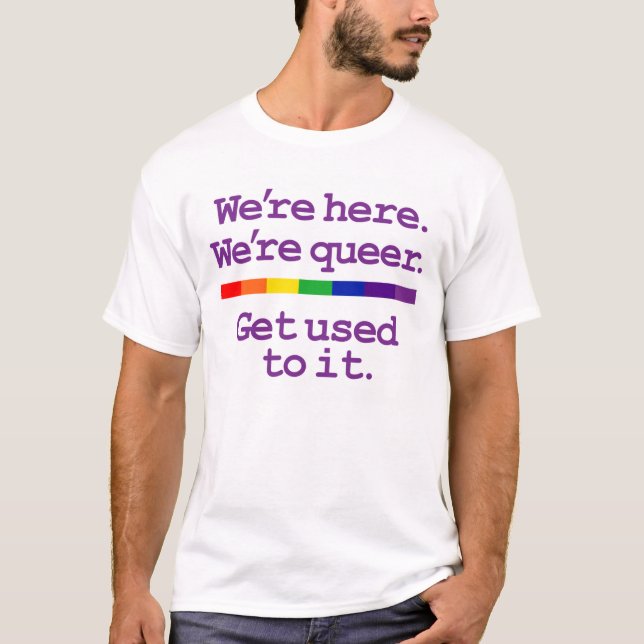 T-shirt Nous sommes ici. Nous sommes étranges (Devant)