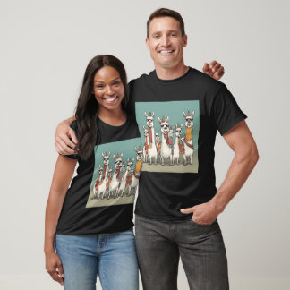 T-shirt Nous sommes la famille Llama