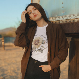 T-shirt Nous Sommes Tous Des Tournesols D'Or À L'Intérieur