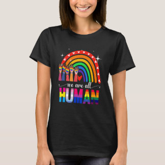 T-shirt Nous Sommes Tous Fier Humain Lgbt Rainbow Flag Ins