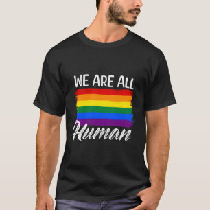 T-shirt Nous Sommes Tous Hu Pride Rainbow Fiers Gay Lgbtq