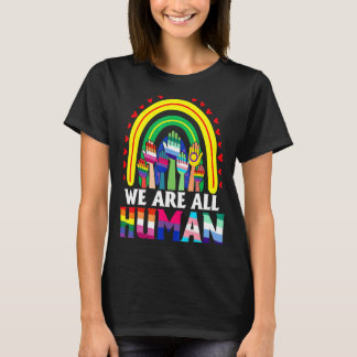 T-shirt Nous Sommes Tous Humains Fierté Mois Lgbt Gay Drap