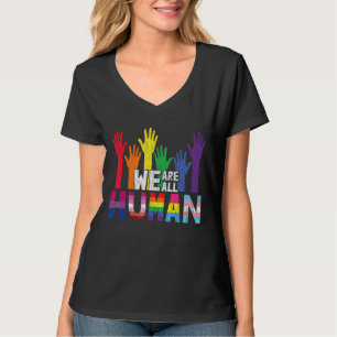 T-shirt Nous Sommes Tous Humains Lesbiennes Gay Bisexual P