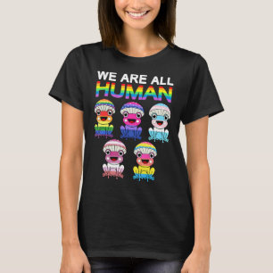 T-shirt Nous Sommes Tous Humains Lgbt Rainbow Frog Lgbtq D
