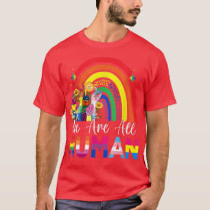 T-shirt Nous sommes tous Human Pride Ally Rainbow Ribbon L