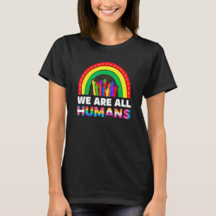 T-shirt Nous Sommes Tous La Fierté Humaine Ally Rainbow Lg