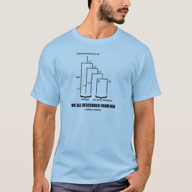 T-shirt Nous sommes tout descendus de elle (Ève (Devant)