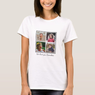 T-shirt Nous t'aimons, grand-mère 4 Collage de photos