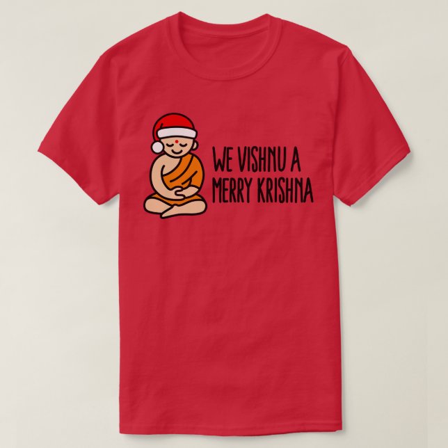 T-shirt Nous Vishnu un Joyeux Krishna drôle Yoga Noël pun (Design devant)