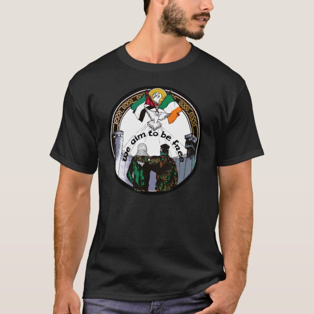 T-shirt Nous Voulons Être Libres Solidarité Palestinienne  (Devant)