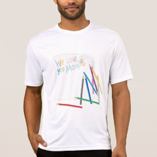T-shirt Nous vous aimons Maman Dessin à la Craie