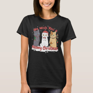 T-shirt Nous Vous Souhaitons Un Chat Meowy Noël