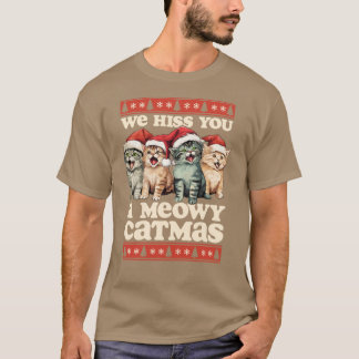 T-shirt Nous vous souhaitons un joyeux Catmas de chat rigo