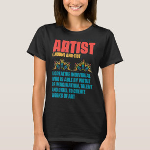 T-shirt Nouveau Artiste Définition Peintre Pinceau