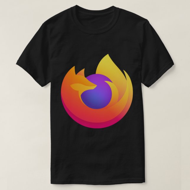 T-shirt Nouveau Autocollant de logo Firefox 2020 (Design devant)
