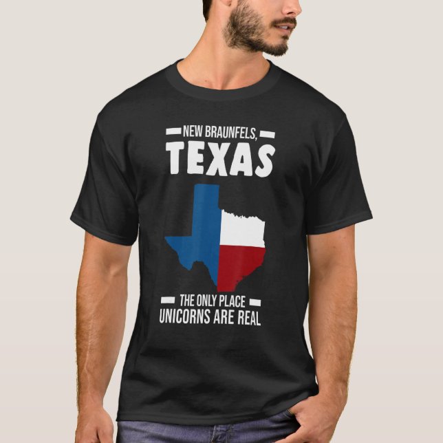 T-shirt Nouveau Braunfels, Texas Le Seul Etat Des Etats-Un (Devant)