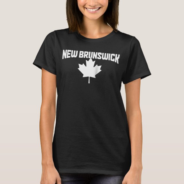 T-shirt Nouveau-Brunswick Canada Feuille d'érable Rouge Dr (Devant)