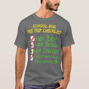 T-shirt Nouveau CDL Conducteur de bus scolaire Pré-Voyage