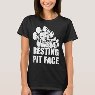 T-shirt Nouveau Chien National De Pitbull Dog Visage De Po