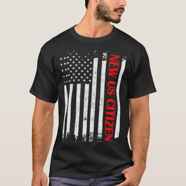 T-shirt Nouveau citoyen américain Drapeau américain Cérémo (Devant)