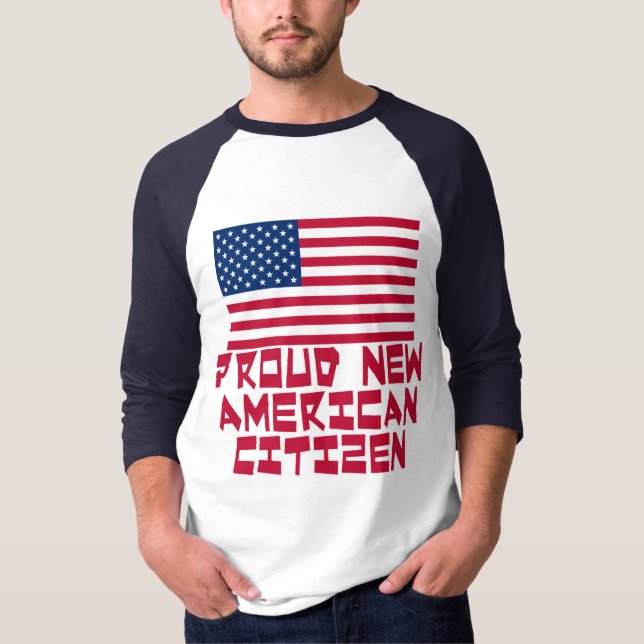 T-shirt Nouveau citoyen américain fier (Devant)
