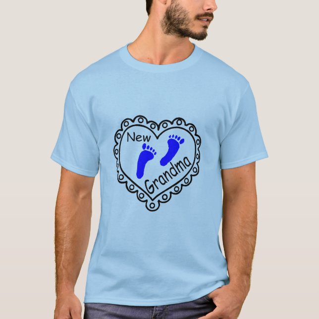 T-shirt Nouveau coeur de bébé de grand-maman (Devant)