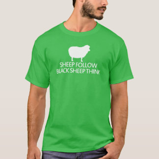 T-shirt Nouveau Design mouton suit mouton pense ami