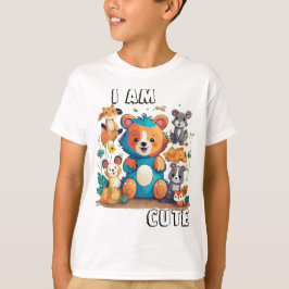 T-shirt Nouveau dessin animé d'animal mignon je suis migno