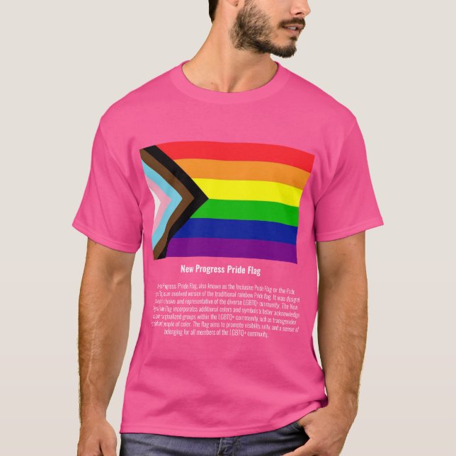 T-shirt Nouveau drapeau de la fierté de progrès #tee #LGBT (Devant)