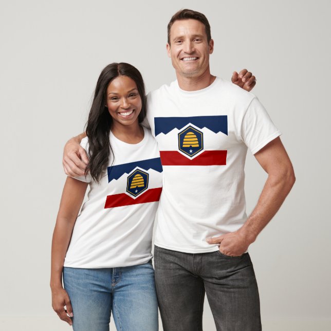 T-shirt Nouveau drapeau de l'État de l'Utah (Unisexe)
