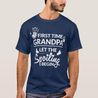 T-shirt Nouveau Grand-Père Laisser Commencer Le Spoiling