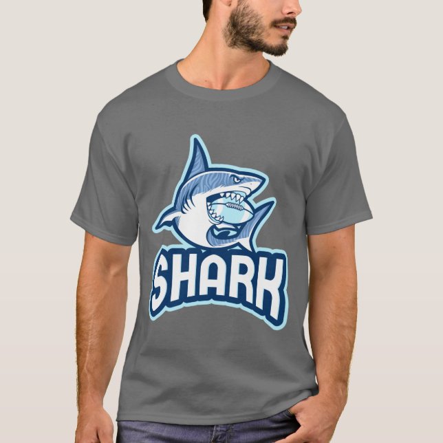 T-shirt Nouveau jeu de football requin (Devant)