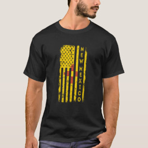 T-shirt Nouveau-Mexique Amérique Drapeau Accueil État du N