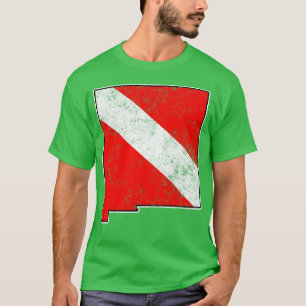T-shirt Nouveau Mexique Drapeau Plongée Plongée Carte d'ét