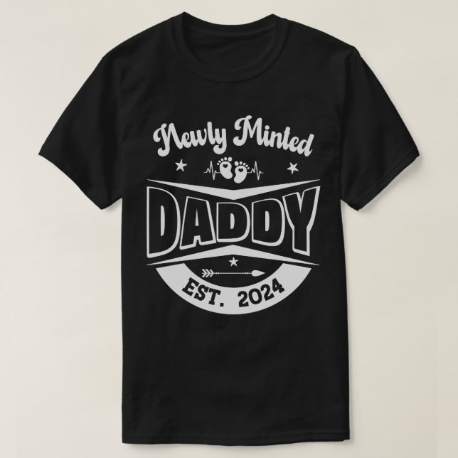 T-shirt Nouveau Minted Daddy Est 2024 (Design devant)