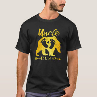 T-shirt Nouveau Oncle Bear Est 2022 Baby Faire-part Niece