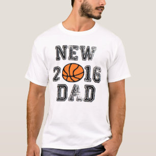 T-SHIRT NOUVEAU PAPA 2016 DE BÉBÉ DE PÈRE DE BASKET-BALL