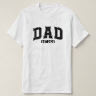 T-shirt Nouveau Papa 2026 Papa 2026 Père 2026 Papa depuis 