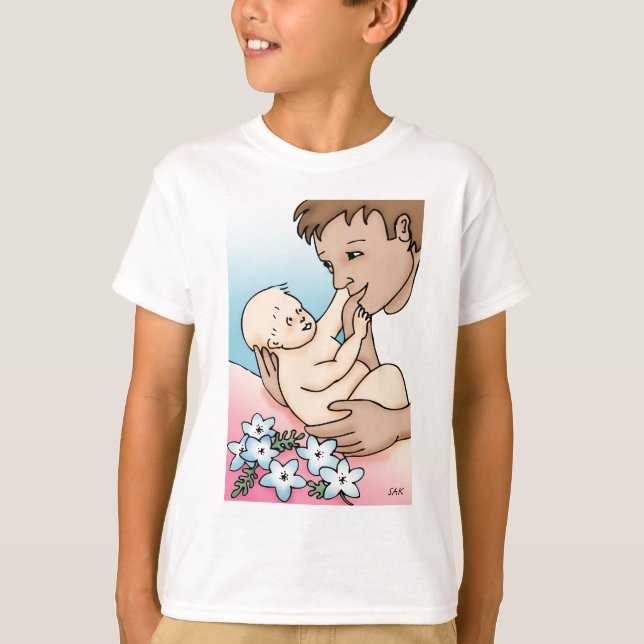 T-shirt Nouveau papa et bébé (Devant)
