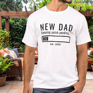 T-shirt Nouveau Papa Mode Sommeil En Attente Batterie Faib
