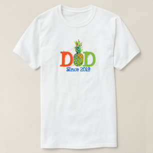 T-shirt Nouveau papa Motif d'ananas personnalisable