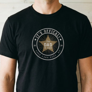 T-shirt Nouveau père en ville Officiel Papa Sherif Star Ba
