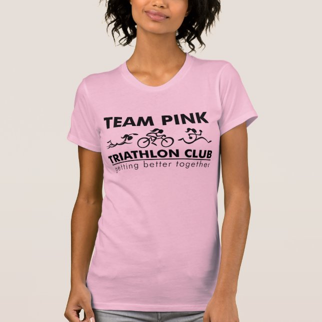 T-shirt Nouveau rectangle de logo de TeamPink (Devant)