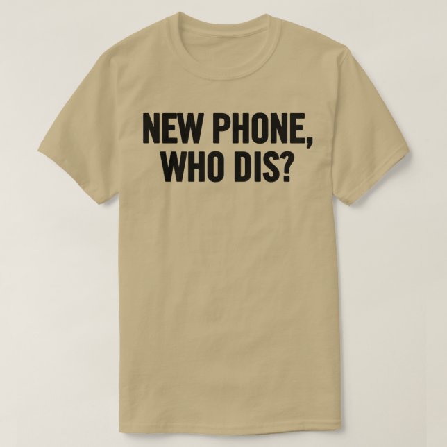 T-shirt Nouveau téléphone qui dit noir (Design devant)