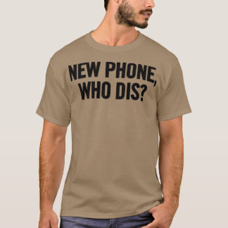 T-shirt Nouveau téléphone qui dit noir
