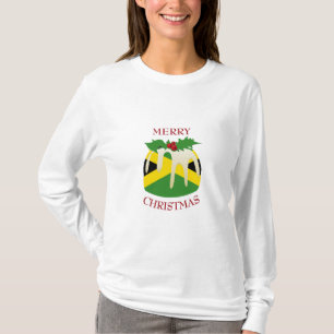 T-shirt Nouveauté DRAPEAU DE JAMAÏQUE Christmas Pudding